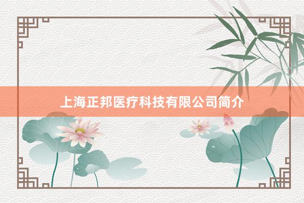 上海正邦医疗科技有限公司简介